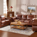 Upholstered Lounge Couch Genuine Leather Sofa